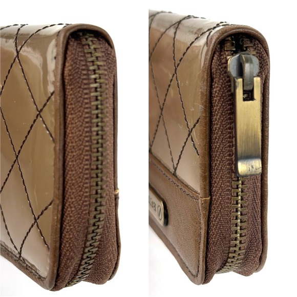 💎BURBERRY Logo Quilted Leather Zip Around Coin Purse Wallet - Picture 4 of 12